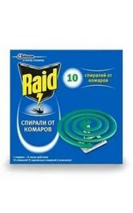 РЕПЕЛ RAID СПИРАЛЬ ОТ КОМАРОВ 10ШТ