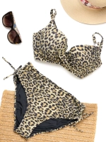 купальник большие размеры для бассейна леопардовый