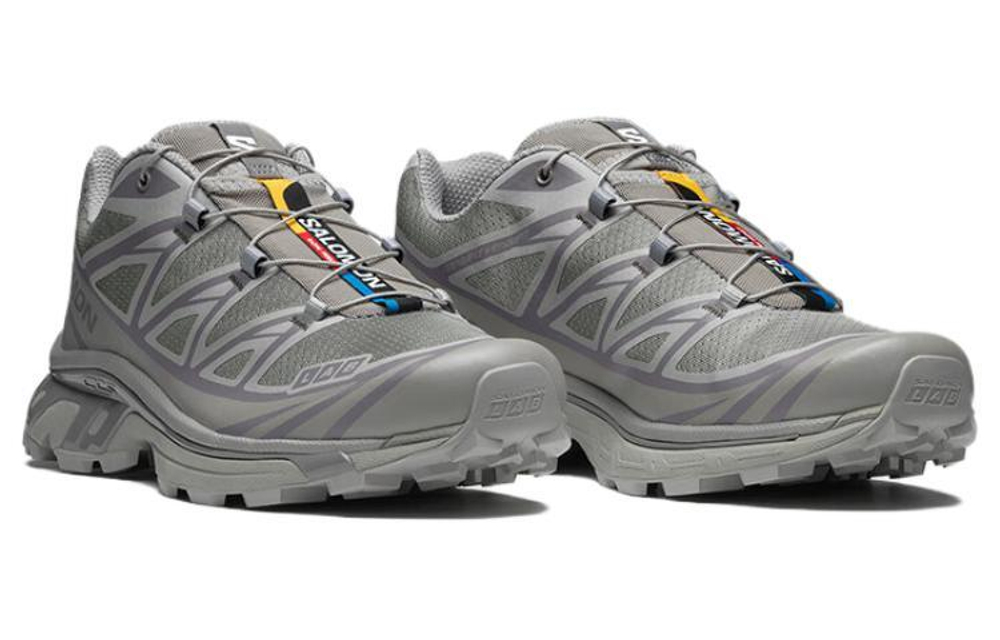 SALOMON Salomon X-6 wear-resistant low-cut outdoor functional shoes for men and women the same gray