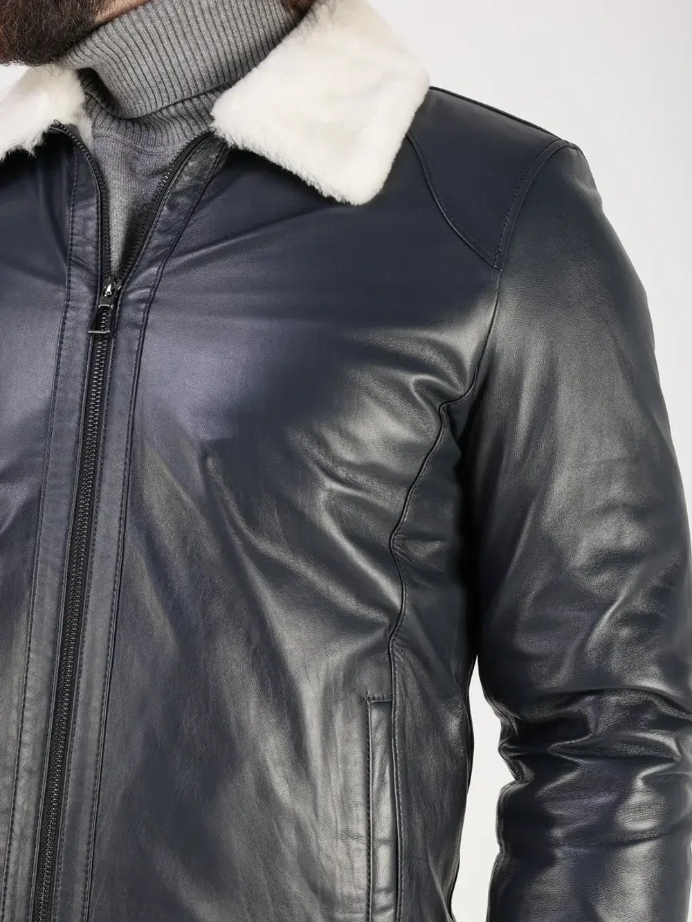 Дубленка зимняя куртка натуральная кожаная