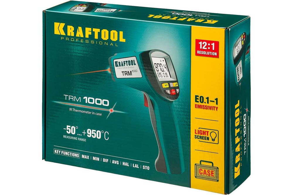 KRAFTOOL  TRM-1000 -30°+950°с, Пирометр (45703-950)