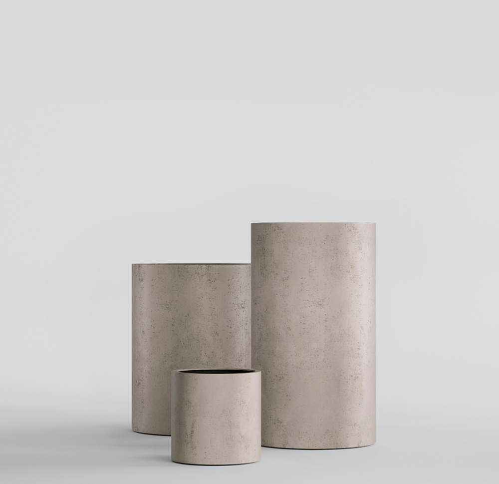 Кашпо, коллекция Concrete, форма CYLINDER