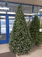 Заснеженная елка с шишками «Снежная королева» (пвх) 270 см / 2.7 м
