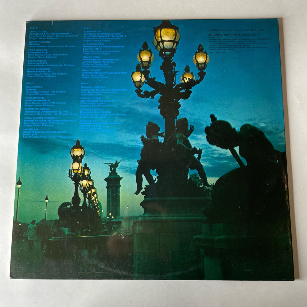 Винтажная виниловая пластинка LP Сборник Классческой Музыки Serenade In Gold, Wunschkonzert Fur Schone Stunden (Германия 1977)