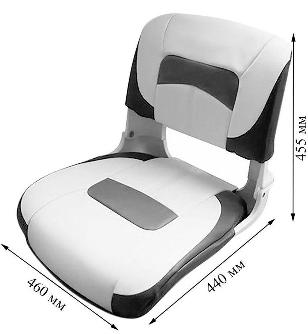 Сиденье Premium Low-back All Weather, белое с темно-серым и красным (10252318)