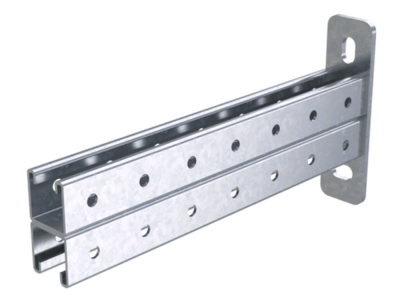 Консоль двойная, 41х41мм, L400мм, горячеоцинкованная