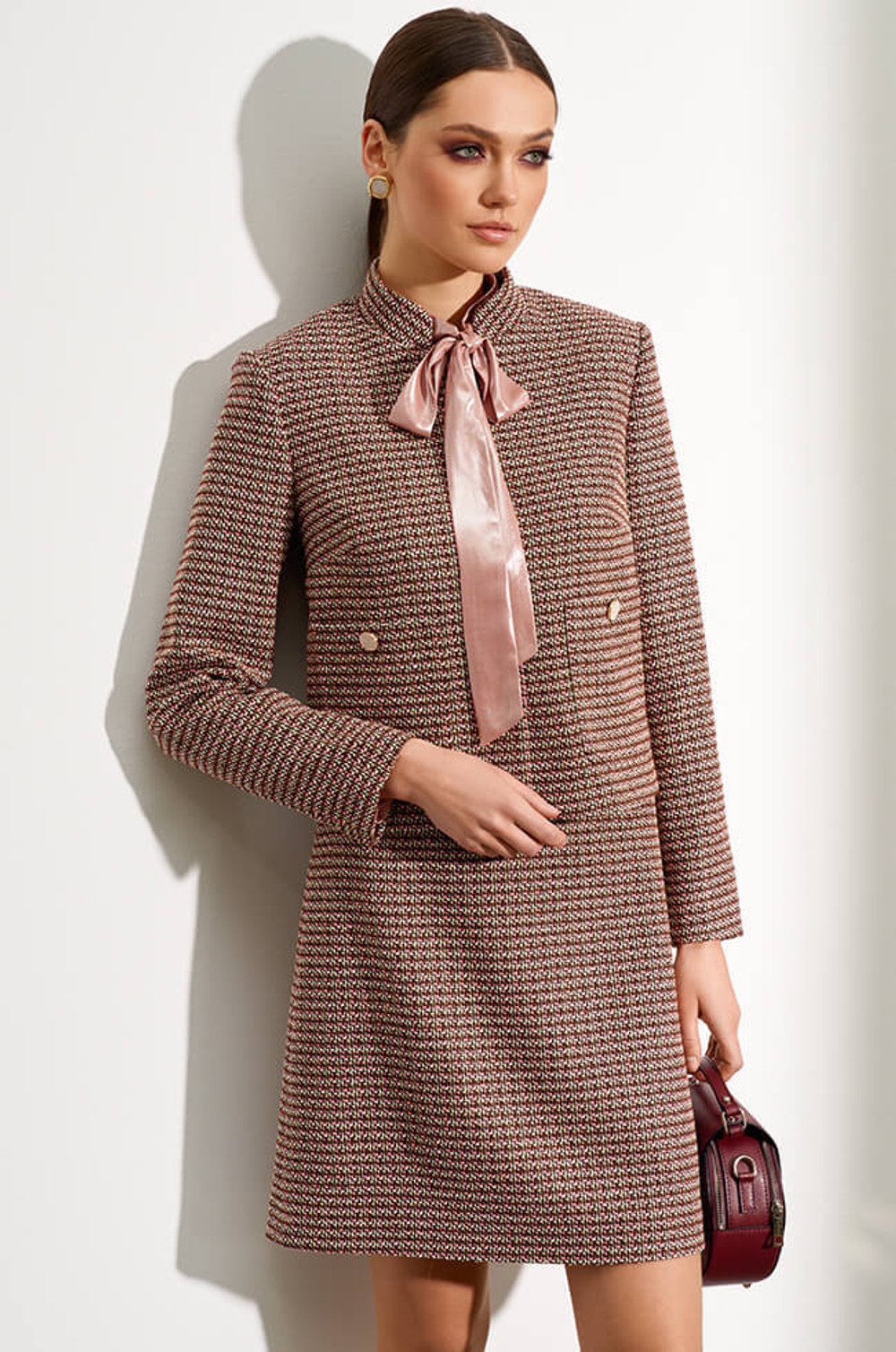 1812 Жакет женский (бежево-коричневый)