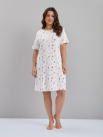 Ночная сорочка Ср-184/ажурмолоко-цветыветочки