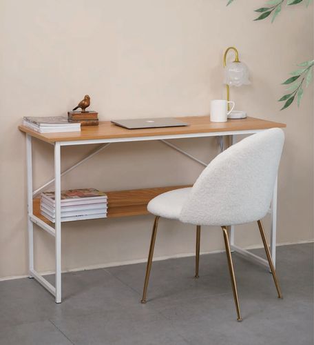 Компьютерный стол LUCIA H475 Дуб натуральный / черный каркас