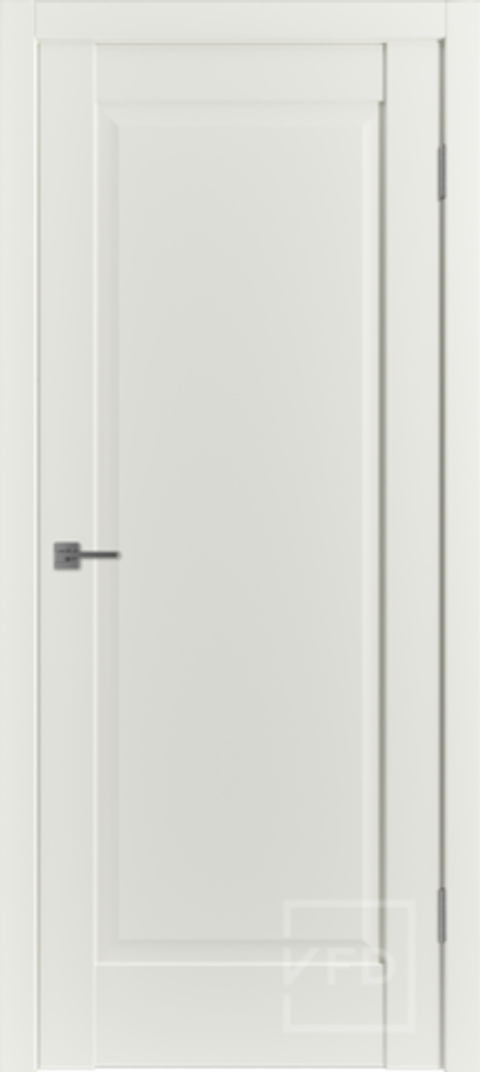 Межкомнатная дверь  VFD (ВФД) ER1 ДГ Emalex Midwhite (матовый белый с кремовым  оттенком, без текстуры)