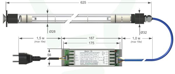 ПОГРУЖНОЙ УФ МОДУЛЬ ECO-PRO 2S-5