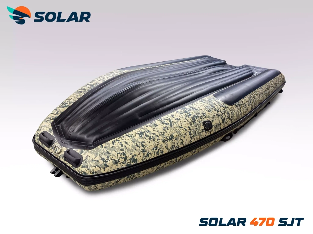 Лодка надувная моторная solar-470 super jet tunnel