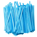 Скрутики-прутики 10 см с рисунком Горошек в пластмассовой оболочке зеленые