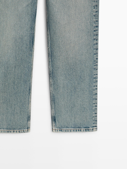 Massimo Dutti Джинсы прямого кроя со средней посадкой, светло-голубой