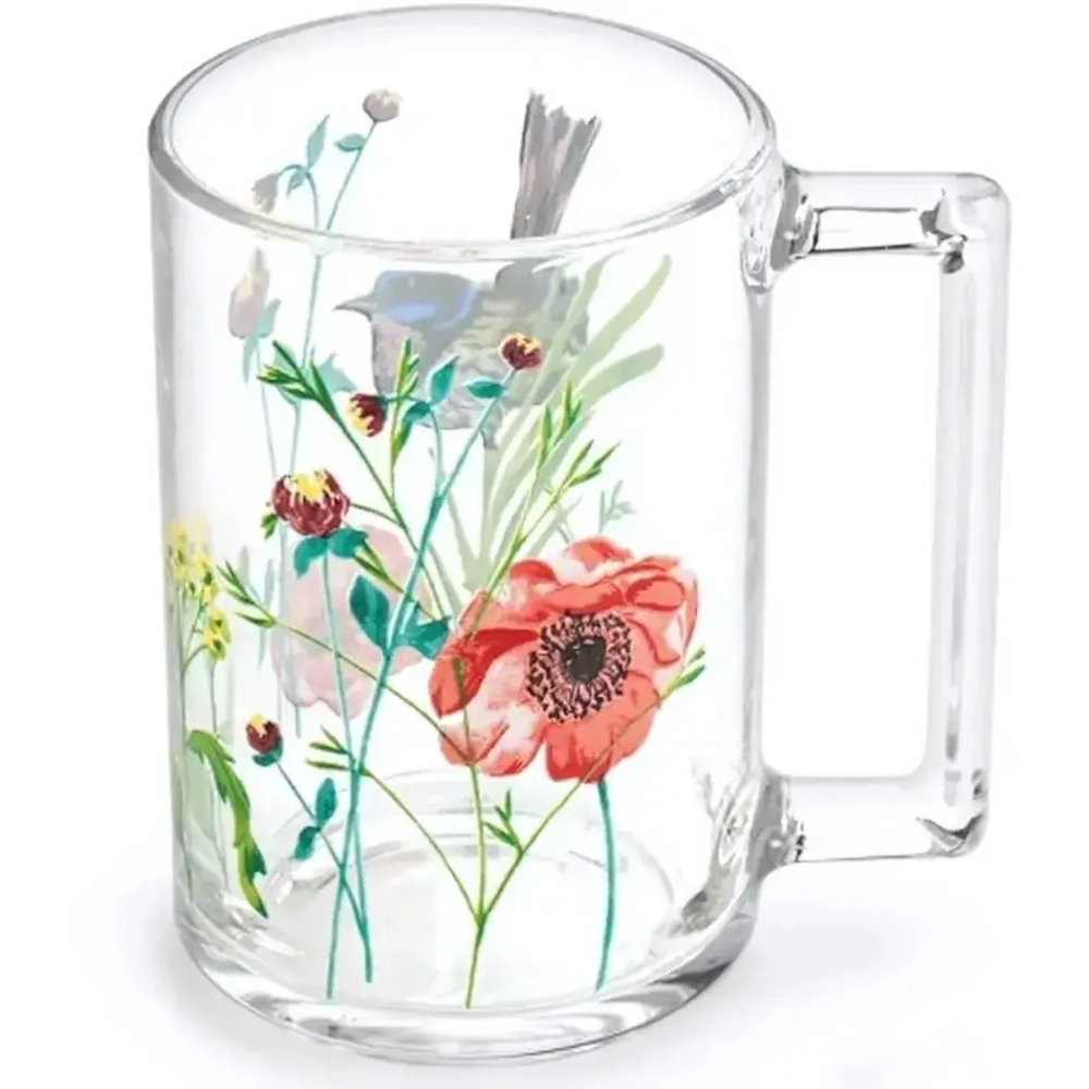 Кружка стеклянная 320мл «Фитнес ланде» P9841