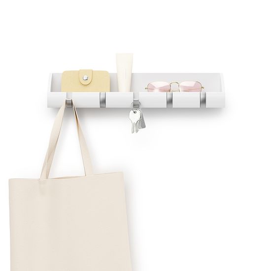 Вешалка-органайзер cubby белая