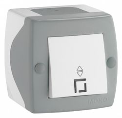 Выключатель проходной одноклавишный Mono Electric Octans IP20 104-020001-109