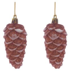 GAEM Набор из 2шт Украшение новогоднее "Шишка", L4 W4 H10 см