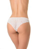 Трусы-бразилиана из кружева (Размер: L) (Цвет: молочный)