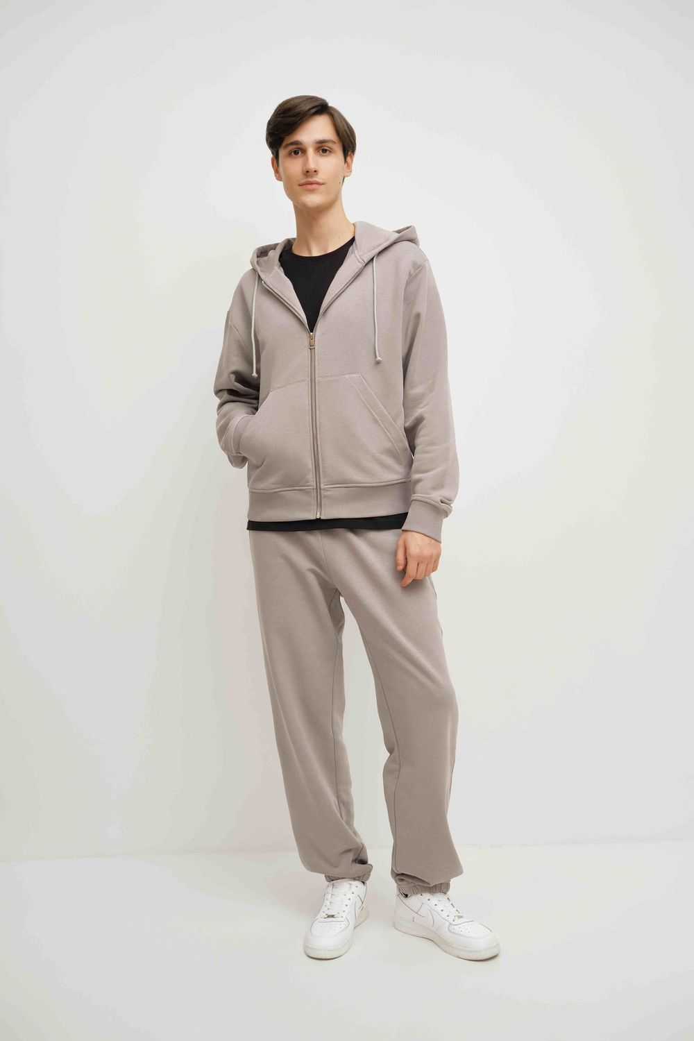 Худи Weme на молнии Оверсайз серый