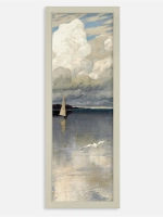 Картина на натуральном холсте настенная интерьерная 23*63 см