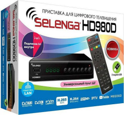 Тюнер ТВ-приставка SELENGA HD980D DVB-T2 DVB-С