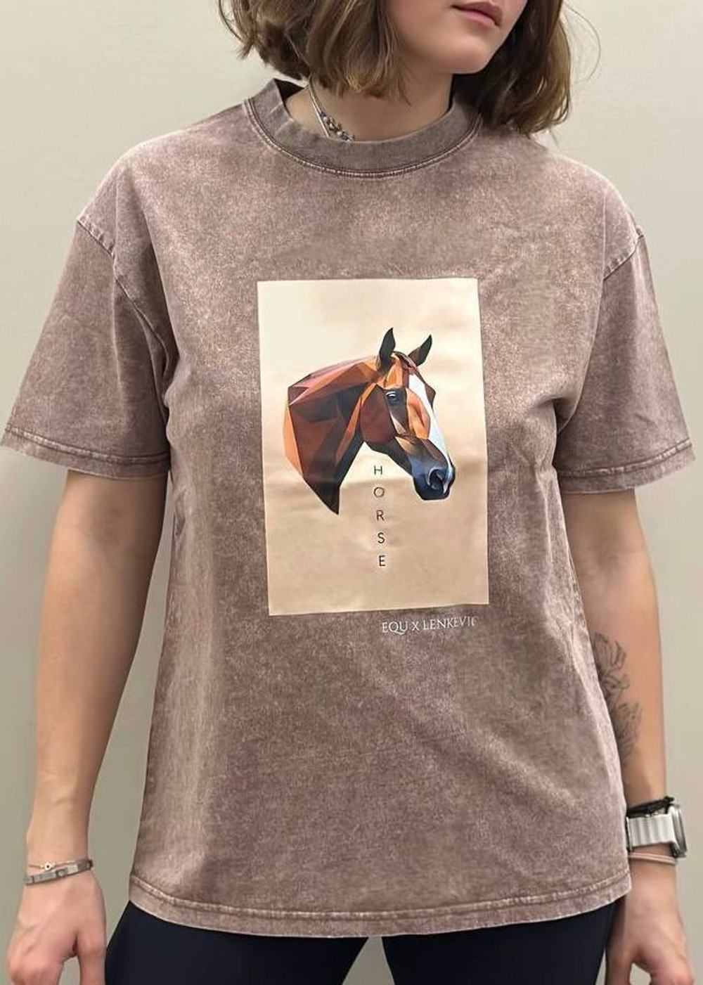 Футболка EQUxLenkevich (ткань варенка, розовый)