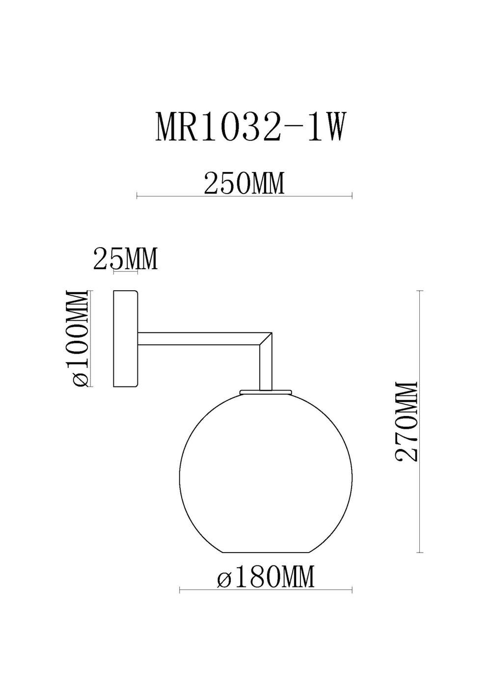 Бра MyFar Stiven MR1032-1W