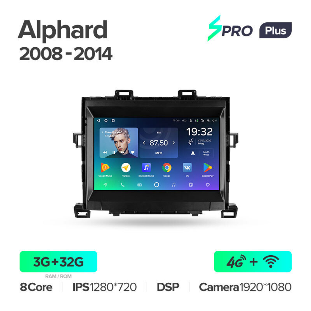 Teyes SPRO Plus 9" для Toyota Alphard 2008-2014