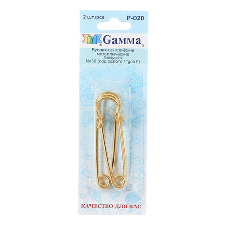 Булавки  "Gamma" декоративные  2 шт, под золото