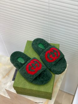 Gucci Wool Slide Sandal