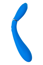 Голубой многофункциональный вибратор Whally - 18,5 см. (Цвет: голубой)