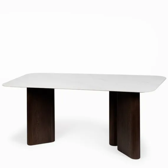 Обеденный стол Fabio 180х90 см, белый камень