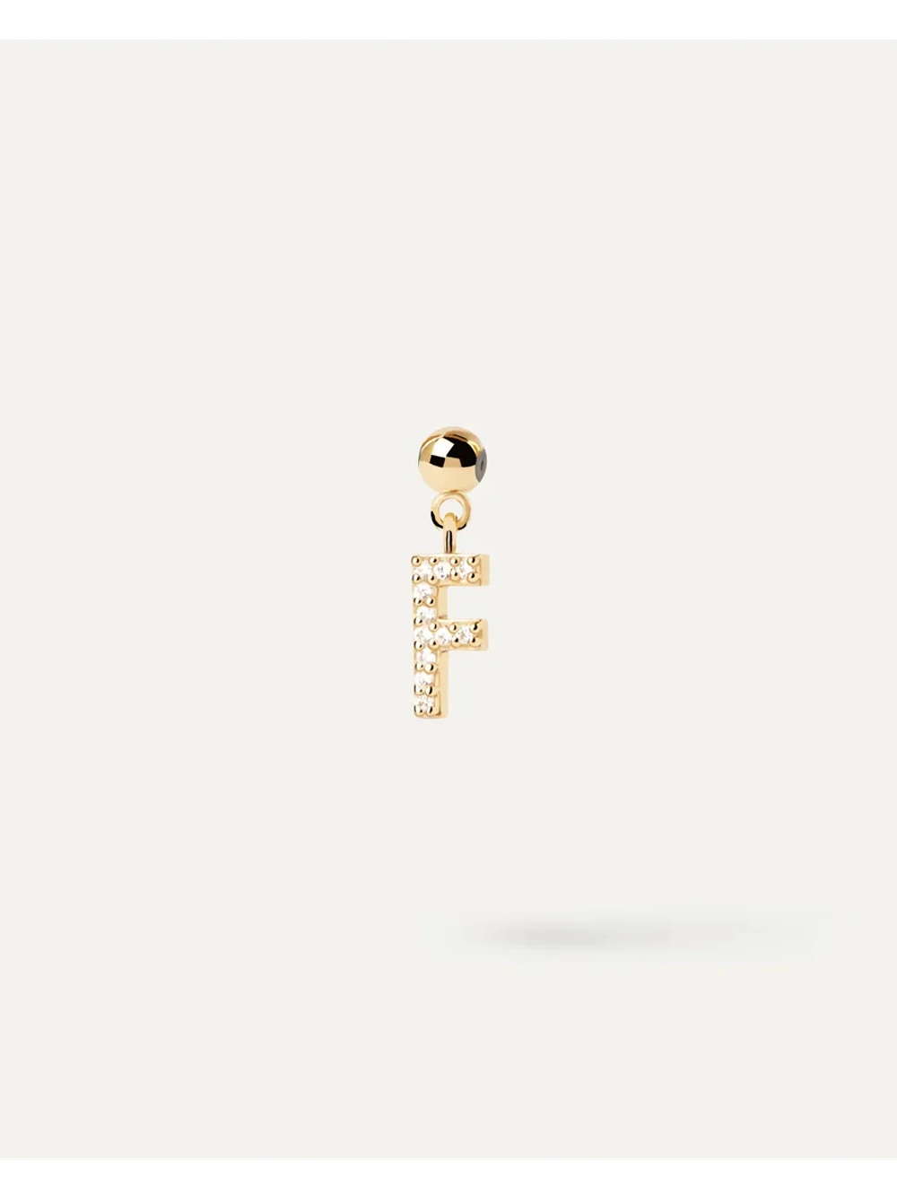 Подвеска-шарм женская PDPaola Буква F серебро 925 пробы покрытое золотом 750 пробы CH01-055-U