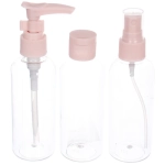 Флаконы дорожные в ZIP пакете 3шт «COMFORT», цвет крышек розовый, (100*3мл)