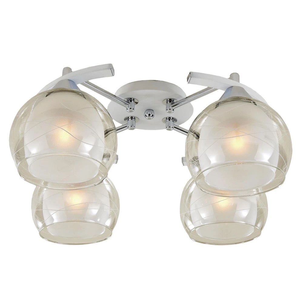 Citilux Буги CL157141 Люстра потолочная Белая Хром