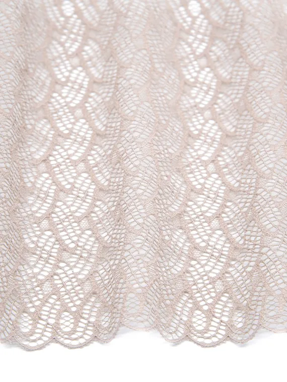 1352 Кружево эластичное 18,5 см, Италия, кофе с молоком