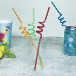 Трубочка для коктейля «Яркая спираль» (набор 4 шт), микс цветов