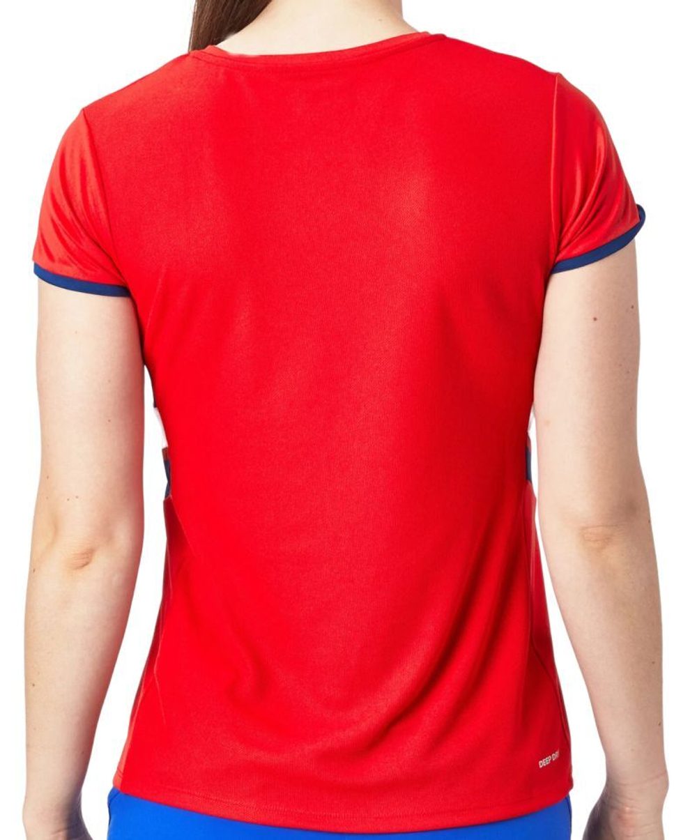 Женская теннисная футболка Lotto Squadra III Tee - Red