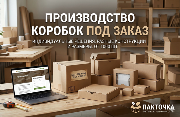 Производство картонных коробок под заказ: любые размеры и конструкции | ПакТочка