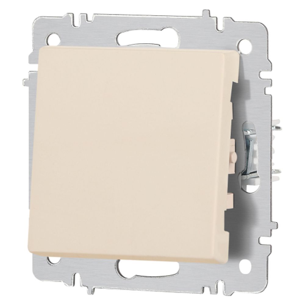 Кнопка Intro Accent 6-109-02 10А-250В IP20 СУ AL/CU слоновая кость