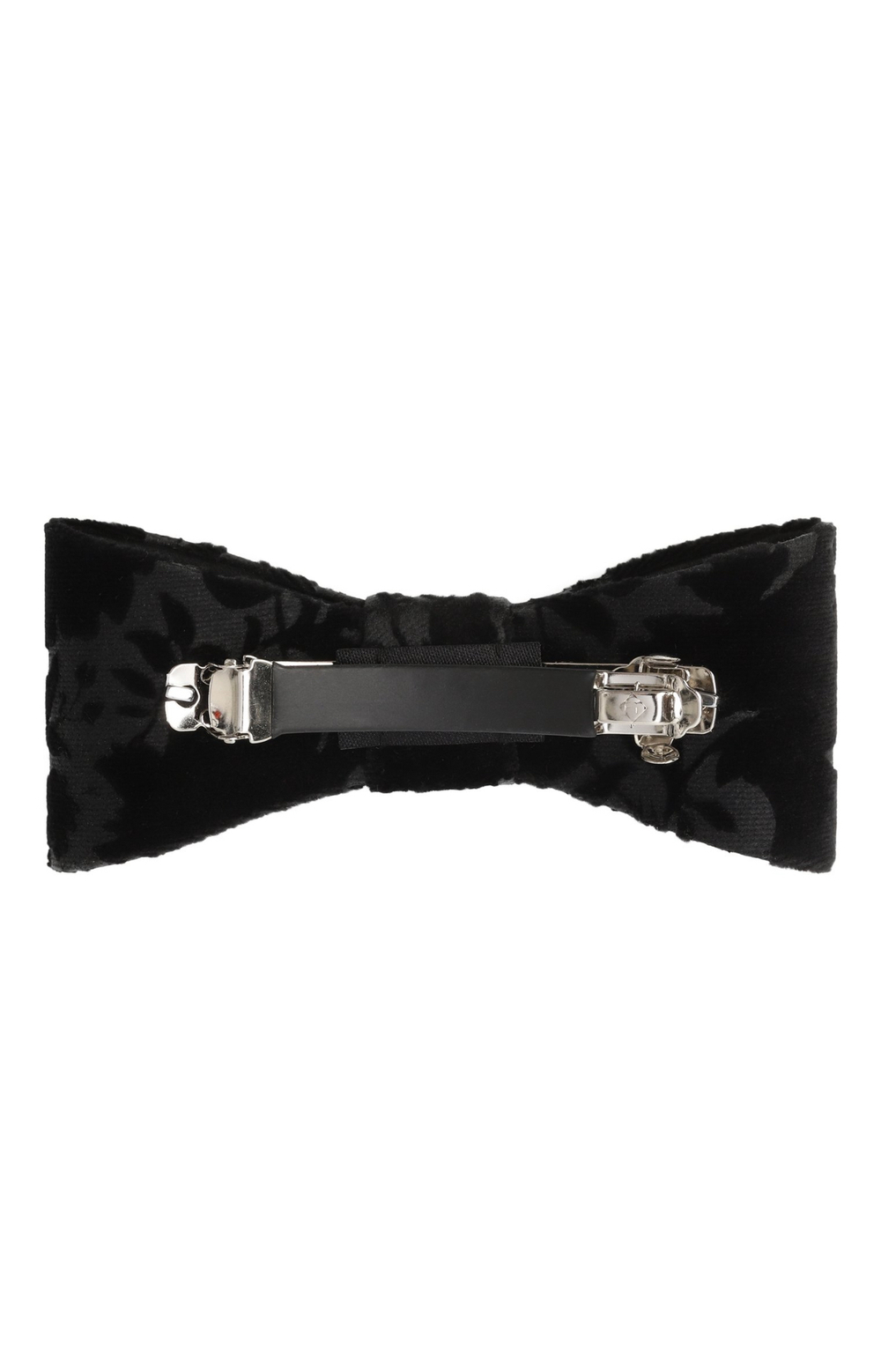 Бант-бабочка из черного жаккарда с узором