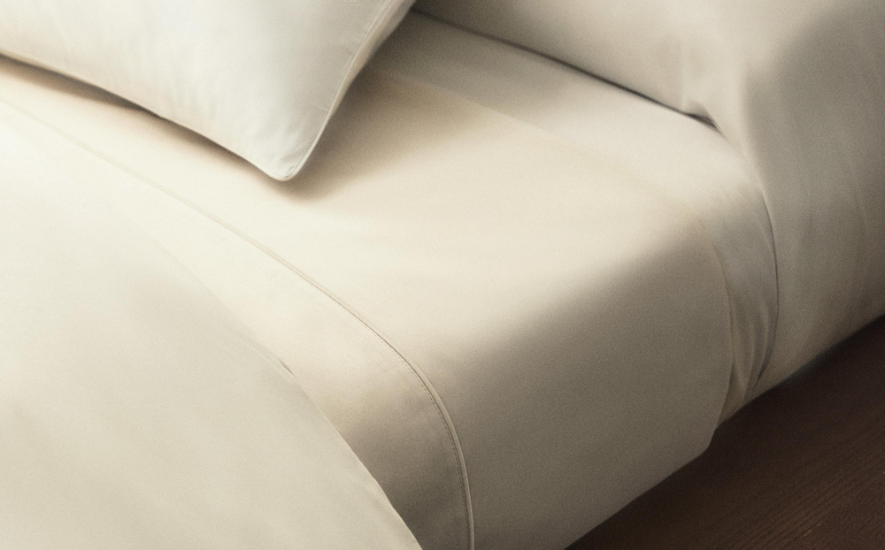 Простыня Zara Home сатин, хлопок 100%, однотонный, 0056/089