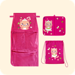 Набор для детского сада: кармашек, коврик, мешок. Кошечка балерина