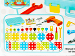 Конструктор с шуруповертом Игрокат Creative Double Sided Box мозаика (252 деталей) 6+