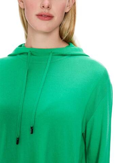 Marc Cain Свитшот с капюшоном из смеси шерсти и вискозы