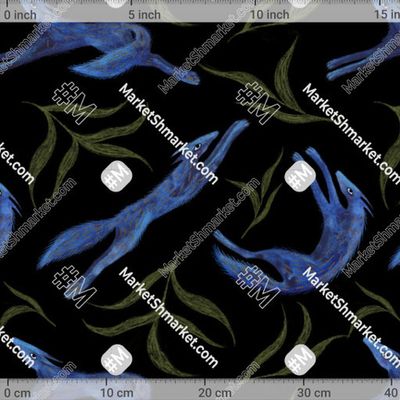 Синие волки на черном by Люблю Коз 288 DPI