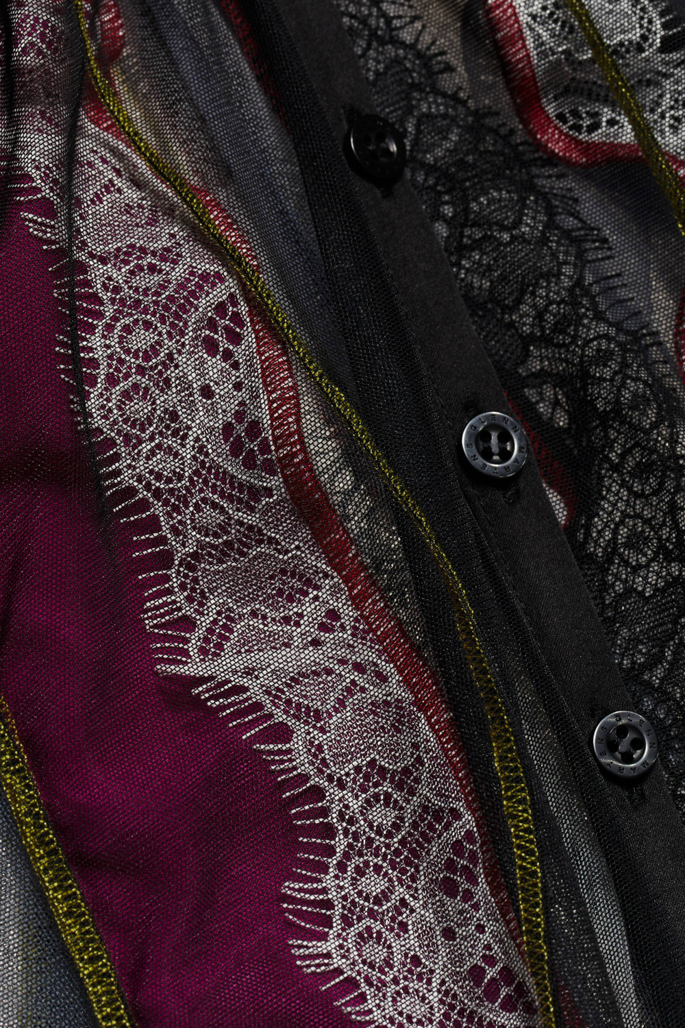 H&M - Glenn Martens Многослойное платье в сеточку, черный