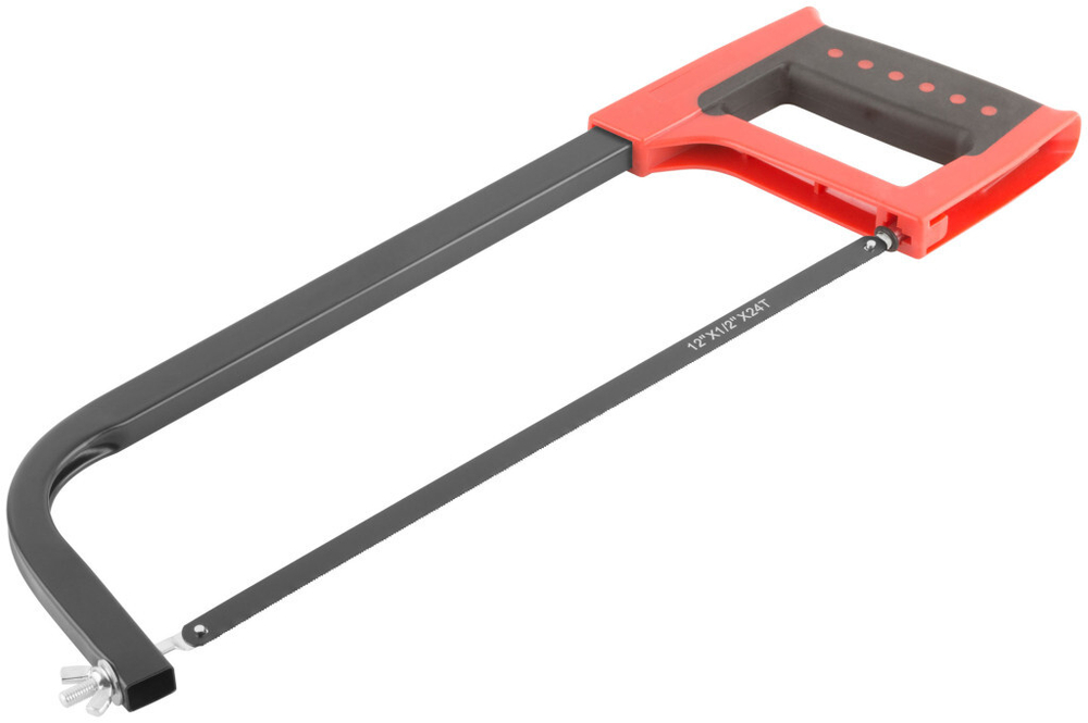 Ножовка по металлу 300 мм, пластиковая прорезиненная ручка KУРС 40057