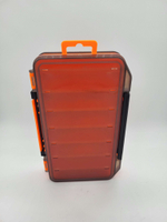 Коробка 2х-сторонняя для воблеров FisherLand 17300, ограниченная серия, оранжевая / органайзер рыболовный для снастей, блесен, приманки, попперов. Товар уцененный